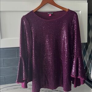 Vince Camuto Sparkling Magenta Sequin Blouse
Never Worn